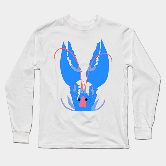 Blue lobster Long Sleeve T-Shirt by Orangerinka